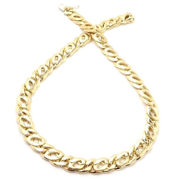 Rare! Authentic Vintage Cartier 18k Yellow Gold Link Chain Necklace - Picture 4 of 9